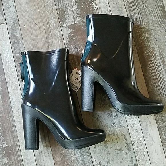 heeled rain boots zara